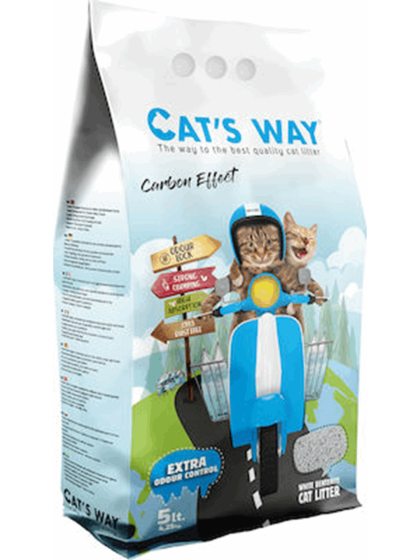 Cat's Way Αμμος Μπετονίτη με Ενεργό Άνθρακα 5lt