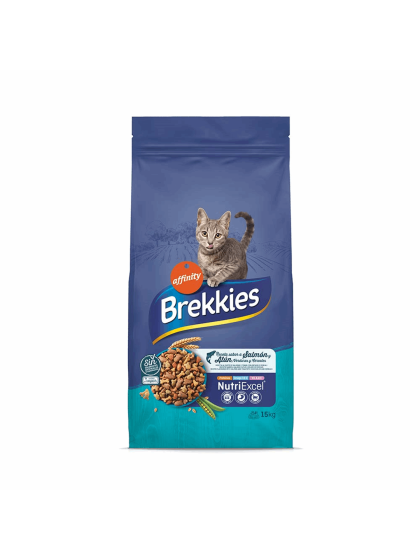 Brekkies Cat Adult - Mix Fish Με Σολομό, Τόνο και Λαχανικά 15kg