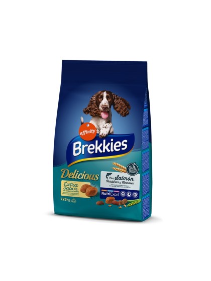 Brekkies Dog Adult - Delicious Salmon Με Σολομό, Λαχανικά και Δημητριακά 7,25kg