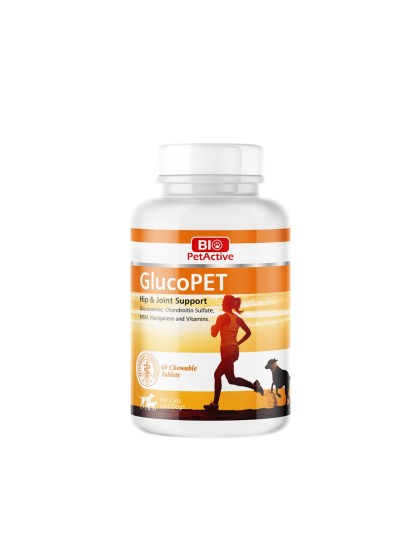 Bio PetActive GlucoPet Hip & Joint 60 Δισκία Σκύλου & Γάτας για τις Αρθρώσεις 90g