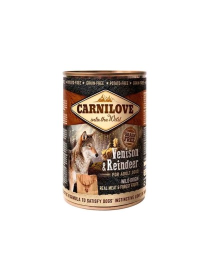 CARNILOVE Dog Adult Venison & Reindeer 400g Κονσέρβα για Σκύλους με Ελάφι & Τάρανδο