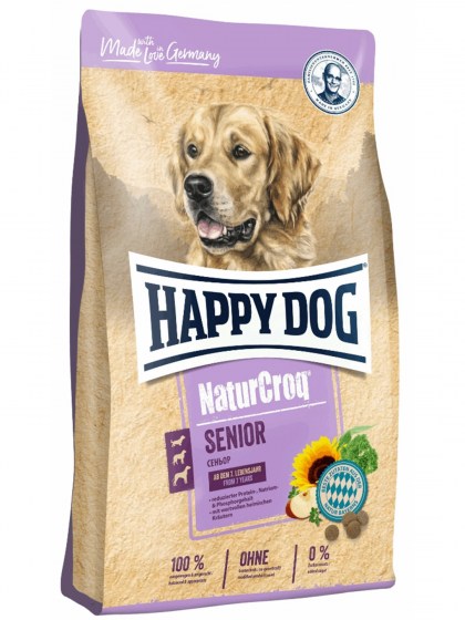 Happy Dog Naturcroq Senior 15kg για ενήλικους σκύλους με πρωτεΐνη σολομού