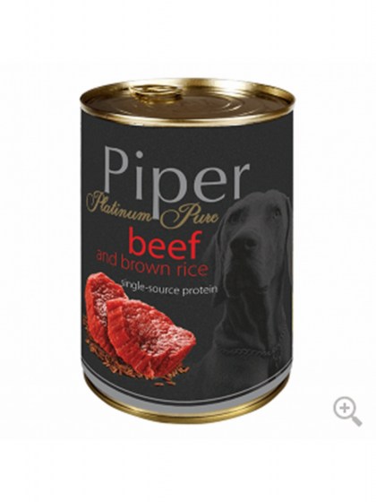 Piper Platinum Pure Βοδινό & Καστανό Ρύζι 400g