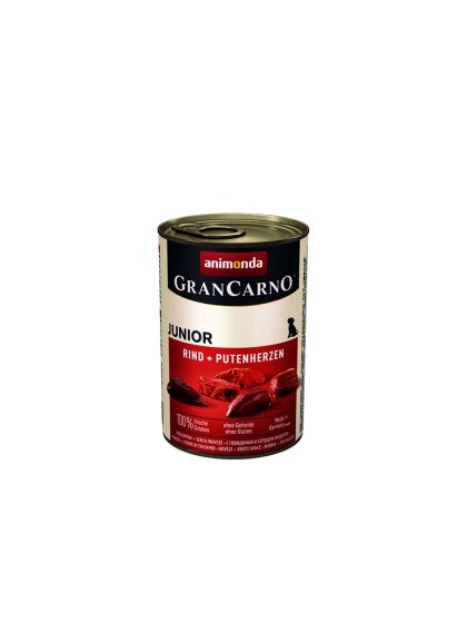 Animonda Gran Carno Junior Βοδινό Καρδιά Γαλοπούλας 400g