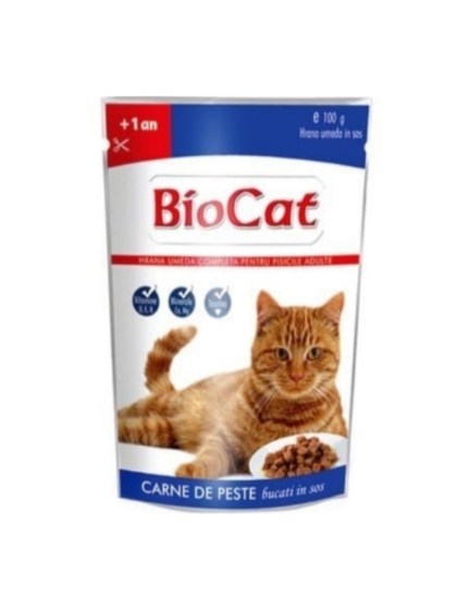 Bio Cat Adult Food Chunks with Fish in Gravy 100gr