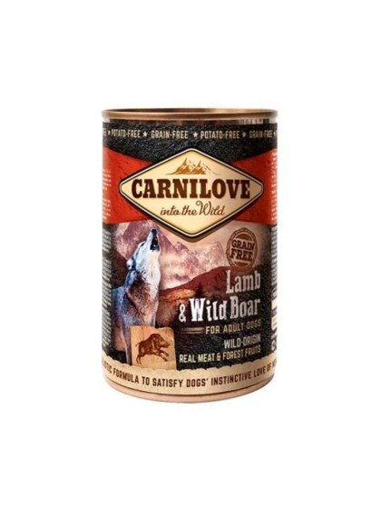 CARNILOVE Dog Adult Lamb & Wild Boar 400g Κονσέρβα για Σκύλους με Αρνί & Αγριόχοιρο
